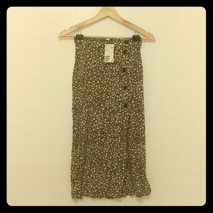 H & M Floral Mid Length Skirt